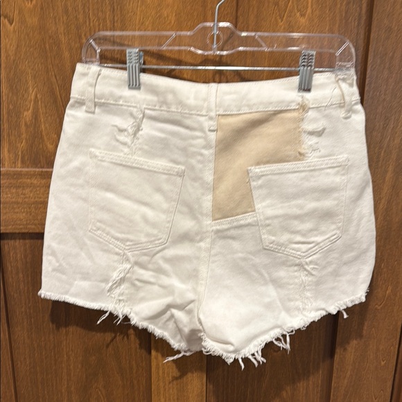Stylish Cream and Tan Women Shorts - Picture 2 of 2